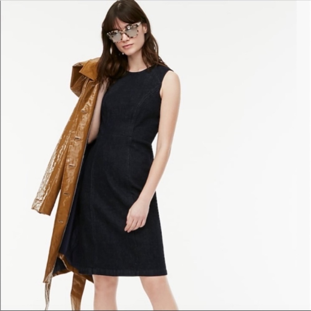 J. Crew sleeveless denim knee-length dress